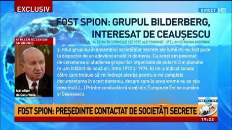 Fost spion: Preşedinte contactat de societăţi secrete