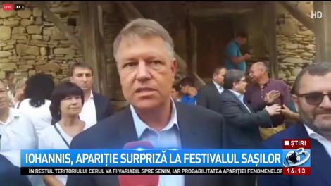 Iohannis, apariţie surpriză la Festivalul Saşilor