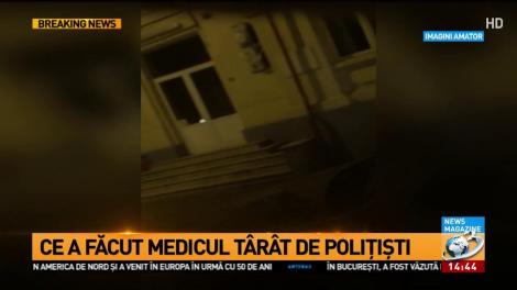 Imagini noi cu scandalul dintre medic și polițiști. Ce a făcut doctorul târât de oamenii legii