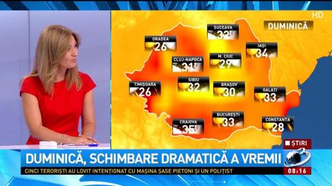 Prognoza meteo. Duminică, schimbare dramatică a vremii