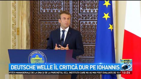 Deutsche Welle, critici pentru Iohannis după vizita lui Macron la București