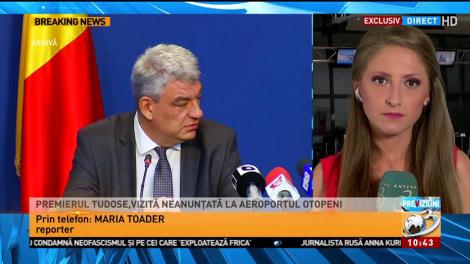 Premierul Mihai Tudose, &icirc;n control neanunțat la Aeroportul Otopeni