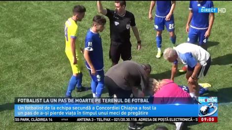 Fotbalist, la un pas de moarte pe teren