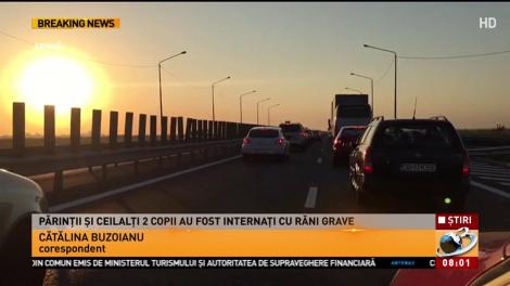 Accident grav, pe Autostrada A2. Un copil de trei ani a murit, iar părinţii şi fraţii săi, în stare gravă la spital