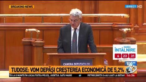 Mihai Tudose, &icirc;n Parlament: &bdquo;Comparația Cuc-Orban, inutilă. Nu poți să compari ceva cu zero&rdquo;