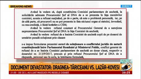 Document devastator: Dragnea-Tăriceanu vs. Lazăr-Kovesi