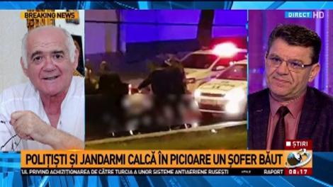 Bătaie pe o stradă din București! Polițiști și jandarmi filmați &icirc;n timp ce calcă &icirc;n picioare un șofer băut