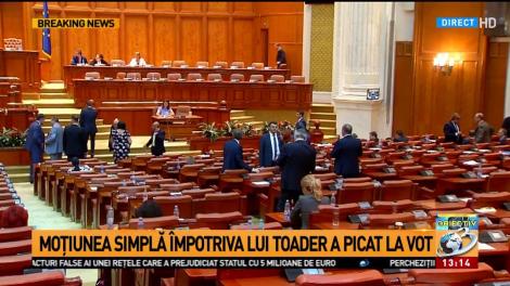 Camera Deputaţilor a respins moţiunea simplă împotriva lui Tudorel Toader