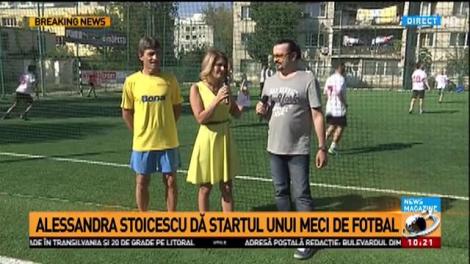Ajutor pentru copiii buni la învățătură! Alessandra Stoicescu a dat startul Cupei de fotbal ”Mereu Aproape”