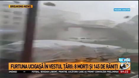 Crește bilanțul victimelor furtunei ucigașe din vestul țării: opt morți și 145 de răniți