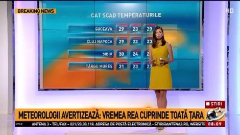 Vremea rea cuprinde toată țara, &icirc;n următoarele ore! Urmează ploi și v&acirc;nt puternic