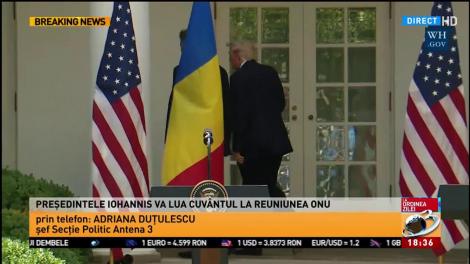 Klaus Iohannis va lua cuvântul la reuniunea ONU