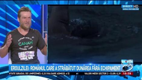 Românul care a străbătut Dunărea fără echipament