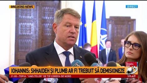 Klaus Iohannis: Ministrul Toader confundă funcția pe care o deține cu cea de profesor universitar