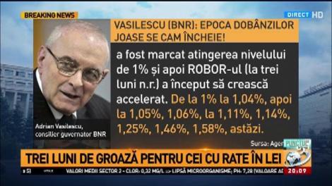 Vești proaste pentru românii cu rate la bănci. „Epoca dobânzilor joase se cam încheie!”