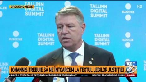 Klaus Iohannis &icirc;l somează pe Tudorel Toader să o ia de la zero cu modificările la legile Justiției