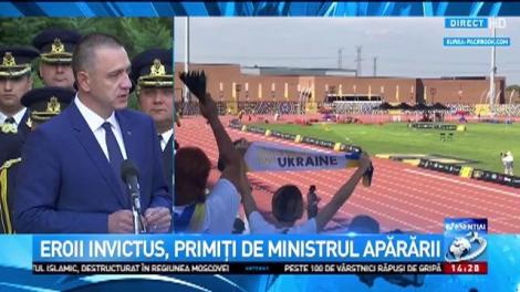Eroii Invictus, primiți de ministrul Apărării, Mihai Fifor la revenirea în țară