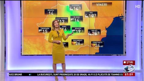 Prognoza meteo pentru următoarele trei zile