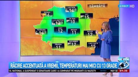 După câteva zile cu temperaturi de vară, în weekend va ninge. Temperatura scade cu peste 13 grade