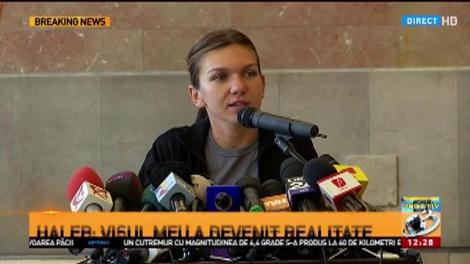 Simona Halep, primele declaraţii la sosirea în România