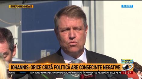 Klaus Iohannis, despre un nou guvern de tehnocrați