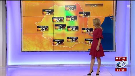 Prognoza meteo pentru următoarele trei zile