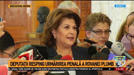 Rovana Plumb, primele declarații după ce a scăpat de urmărirea penală în dosarul „Belina”