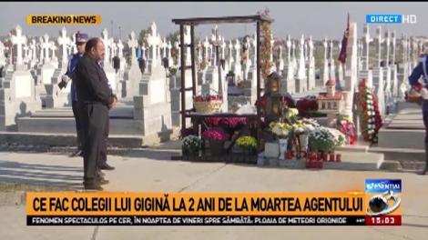 Colegii polițistului Bogdan Gigină i-au adus un omagiu impresionant, la doi ani de la moartea sa. Imagini emoționante de la mormântul tânărului. Mamei i s-a făcut rău și nu a putut participa!