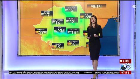 Vremea se va &icirc;ncălzi uşor &icirc;n cea mai mare parte a ţării. Prognoza meteo pentru zilele următoare