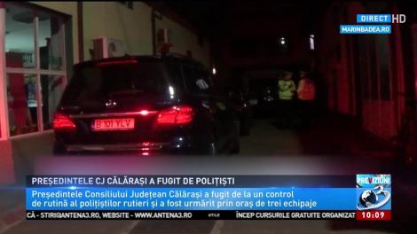 Urmărire ca în filme pe străzile din Călărași. Președintele Consiliului Județean a fugit de polițiști și a fost urmărit prin tot orașul