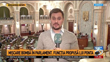 Mişcare-bombă, în Parlament. Funcția propusă lui Ponta