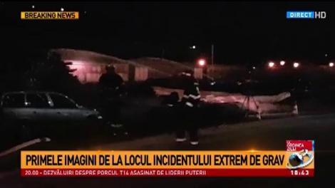 Pericol de explozie la un tren încărcat cu nitrat de amoniu. Primele imagini de la locul incidentului