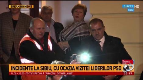 Incidente la Sibiu, cu ocazia vizitei liderilor PSD, Dragnea și Tudose