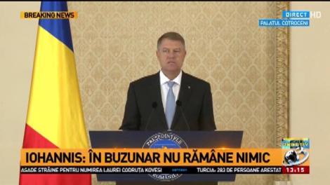 Klaus Iohannis, declarație de presă: &bdquo;Marea revoluție fiscală a Guvernului aduce trei lei &icirc;n plus la salariu&rdquo;
