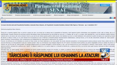 Tăriceanu, atac dur la adresa lui Klaus Iohannis: ”Sunteți rezultatul forțelor oculte”