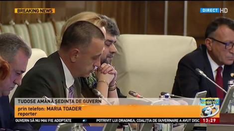 Mihai Tudose am&acirc;nă ședința de Guvern