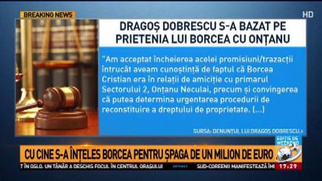 Cu cine s-a înțeles Borcea pentru șpaga de un milion de euro