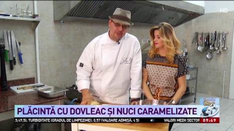 Plăcintă cu dovleac și nuci caramelizate