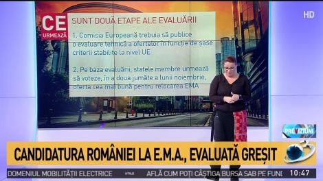 Candidatura Rom&acirc;niei la Agenţia Europeană a Medicamentului, evaluată greșit. Bruxelles recunoaște eroarea - DOCUMENT