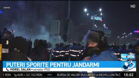 Un senator PSD a iniţiat o propunere legislativă care le dă puteri sporite jandarmilor.