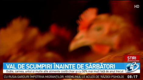 Val de scumpiri înainte de sărbători. Unele alimente vor costa cu 50% mai mult față de anul trecut