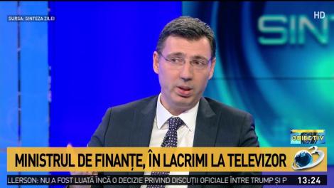 Ministrul de Finanțe, Ionuț Mișa, în lacrimi la TV