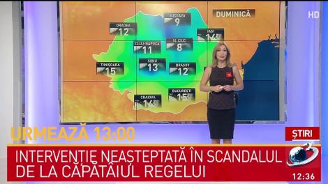 Prognoza meteo 11 noiembrie