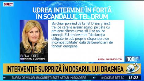 Elena Udrea intervine &icirc;n scandalul Tel Drum. &bdquo;Pe Dragnea l-am cunoscut la K2 l&acirc;ngă Kovesi&rdquo;