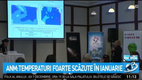 ANM: Temperaturi foarte scăzute &icirc;n ianuarie