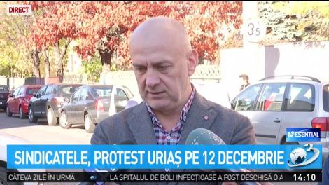 Sindicatele, protest uriaș pe 12 decembrie