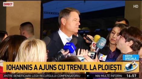 Klaus Iohannis a fost cu trenul la Ploiești