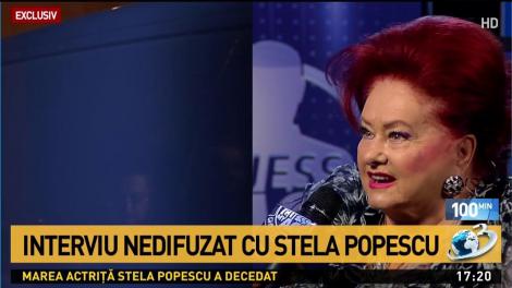 Imagini nedifuzate până acum! Aceasta este ultima înregistrare cu Stela Popescu! Ce spunea actrița cu puțin timp înainte de a pleca la Ceruri!