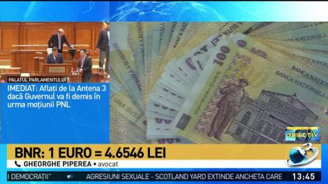 Euro, o nouă creștere spectaculoasă. La c&acirc;t a ajuns cursul &icirc;n ziua moțiunii