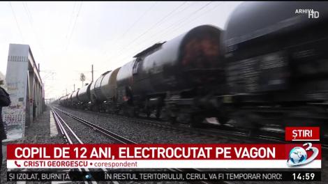 Tragedie &icirc;ntr-o gară din județul Prahova. Copil de 12 ani, electrocutat pe vagon